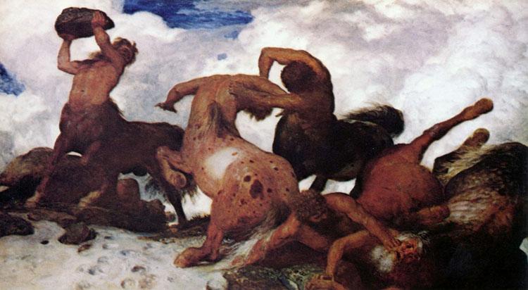 Arnold Bocklin Centaurs' Combat (nn03) oil painting picture